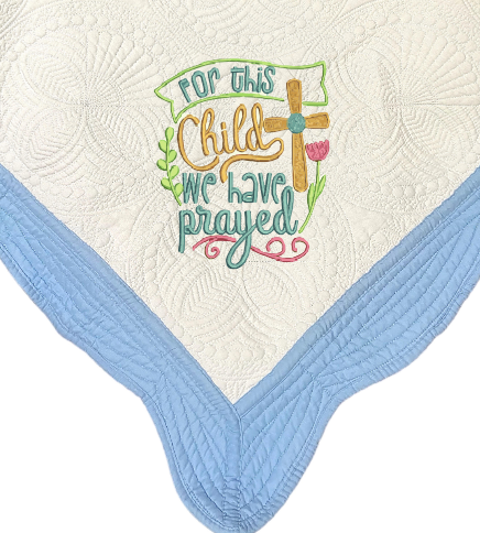 Light Blue and White Baby Quilt