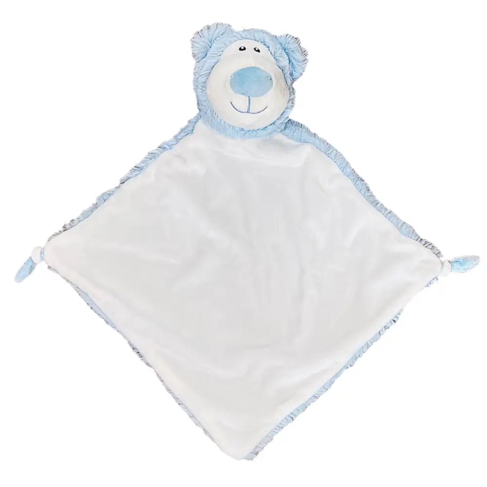 personalized blue bear lovey