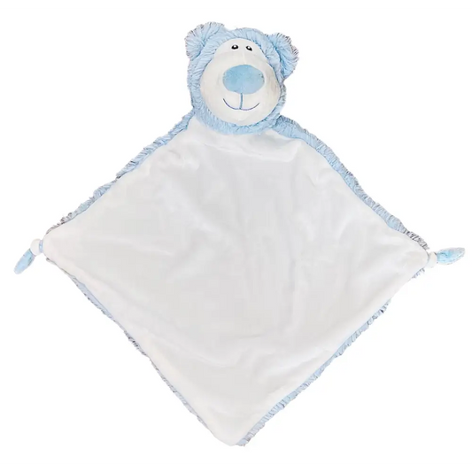 personalized blue bear lovey