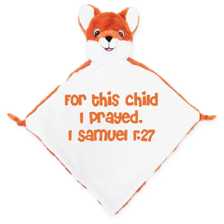 Fox Personalized Lovey - Bible Verse - Personalized Lovey