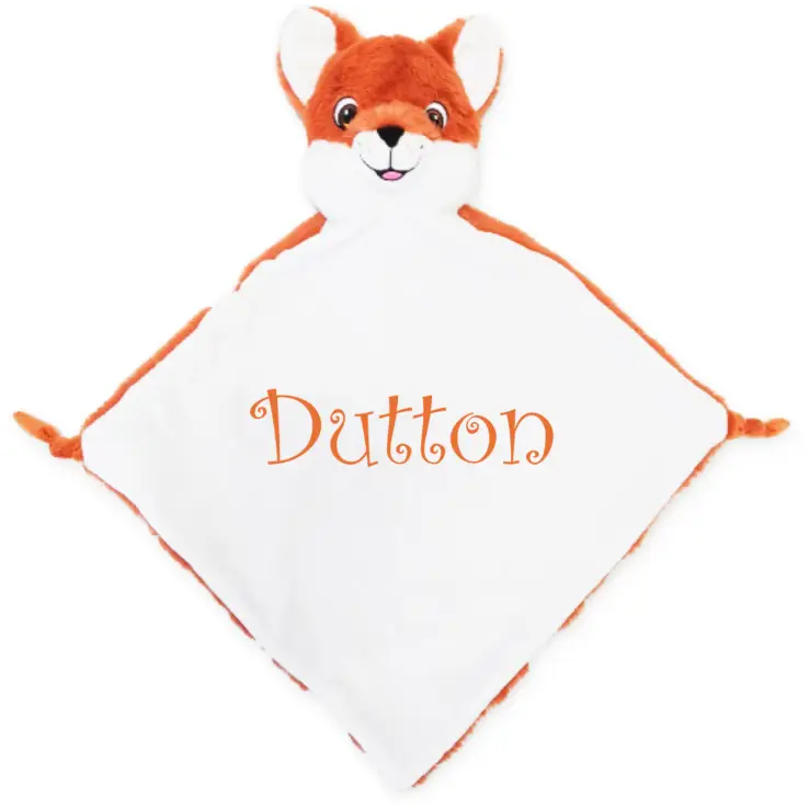 Fox Personalized Lovey - First Name - Personalized Lovey