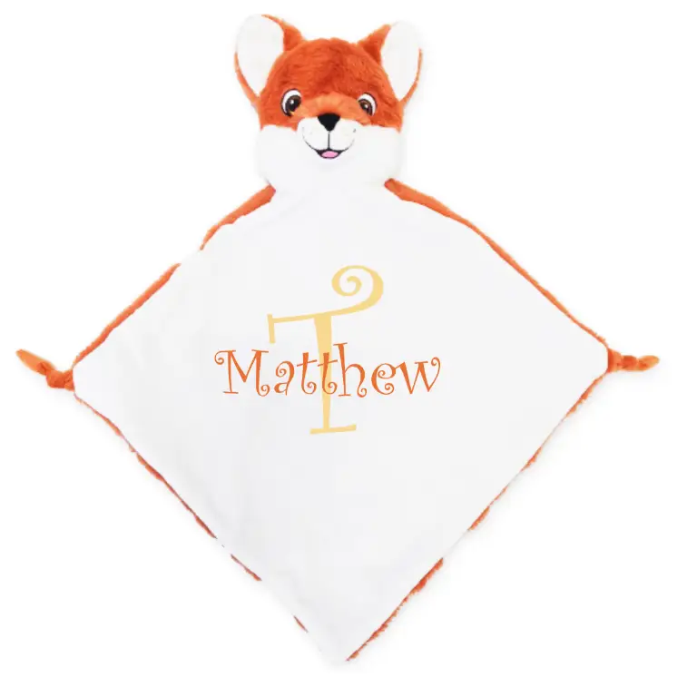 Fox Personalized Lovey - First Name, Last Initial -