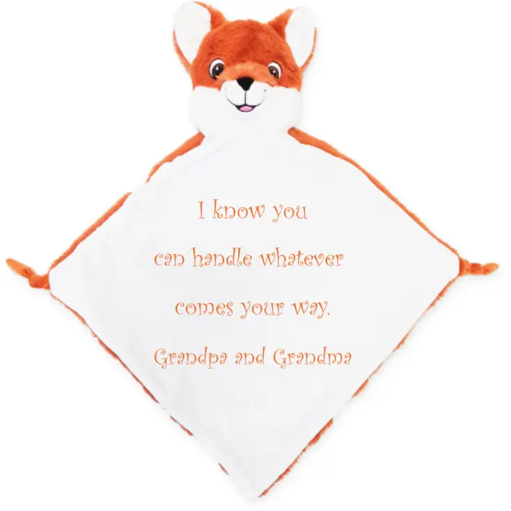 Fox Personalized Lovey - Write Your Own Message -