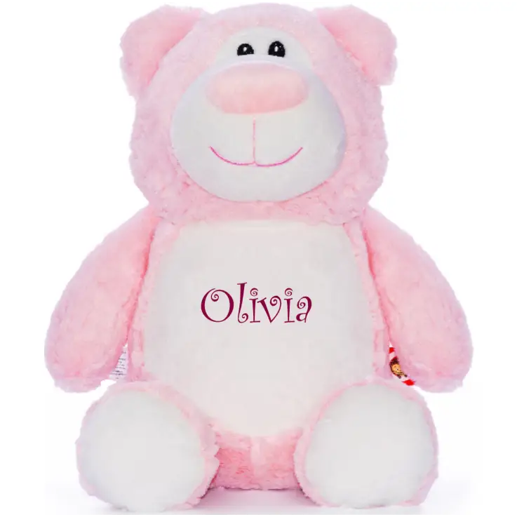 Pink Bear Cute Plush - First Name - Plushie