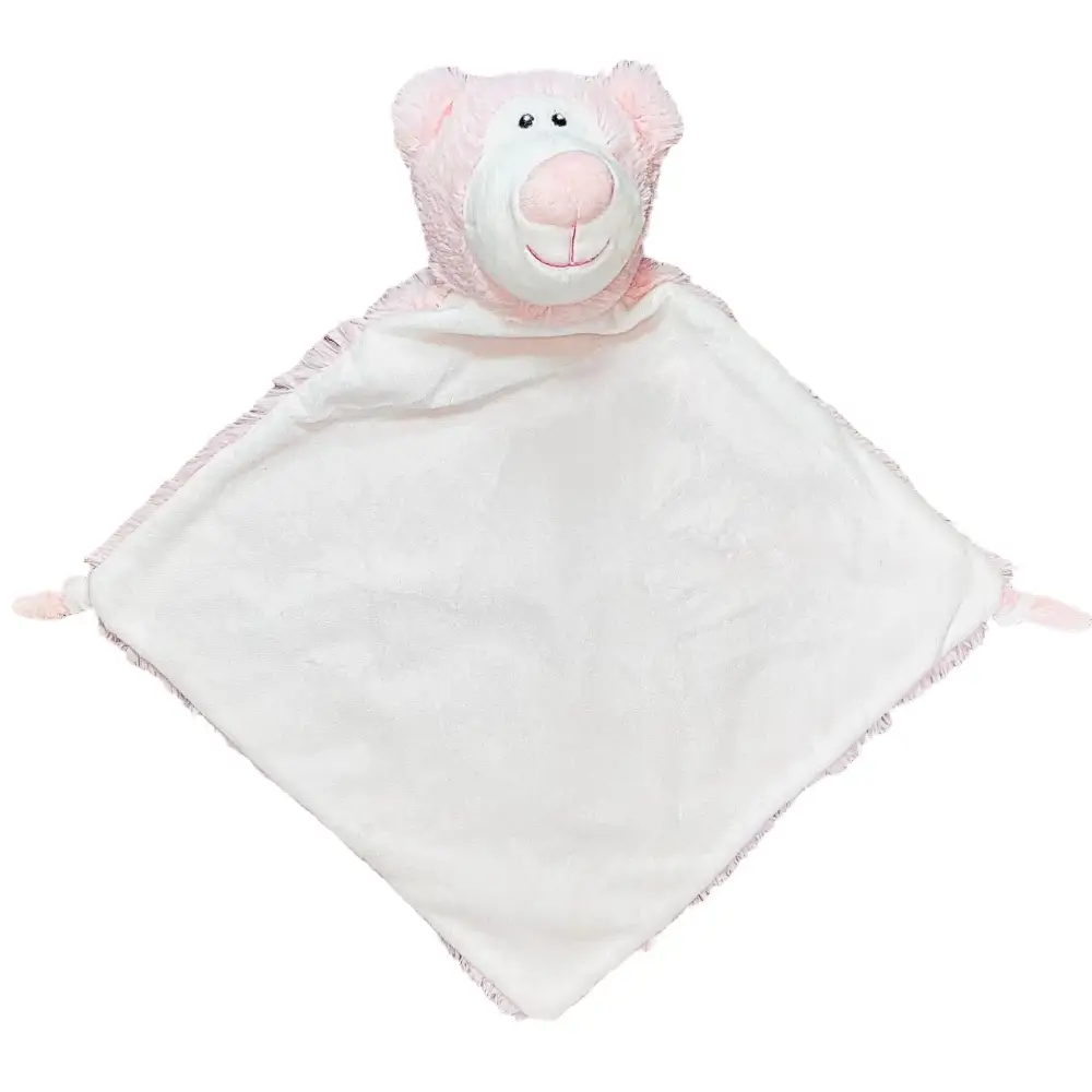 Pink Bear Personalized Lovey - Personalized Lovey