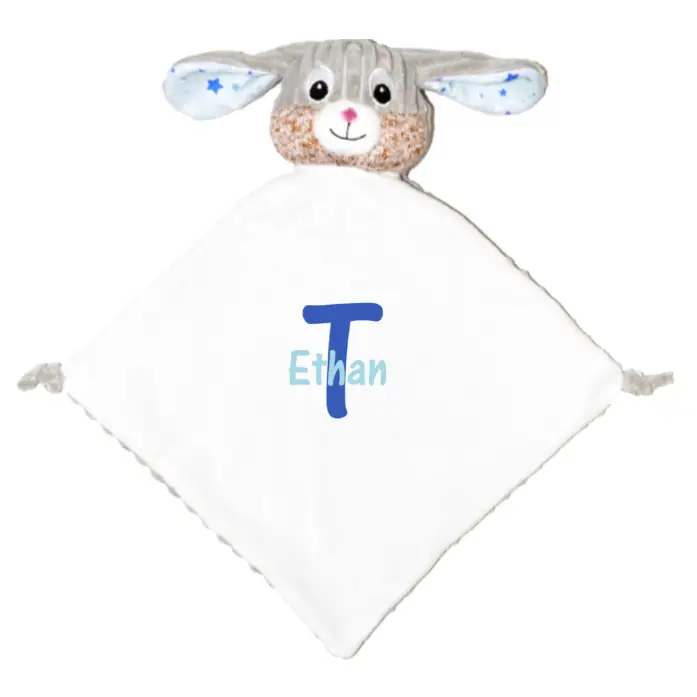 Sensory Starry Night Bunny Personalized Lovey - First Name,