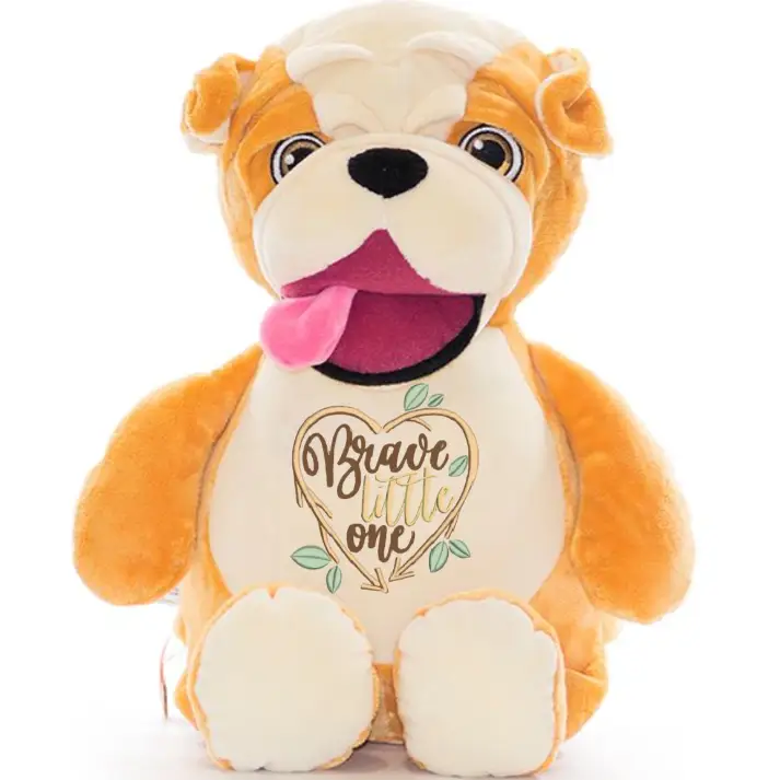 Signature Bulldog Cute Plush - Baby Word Art - Plushie