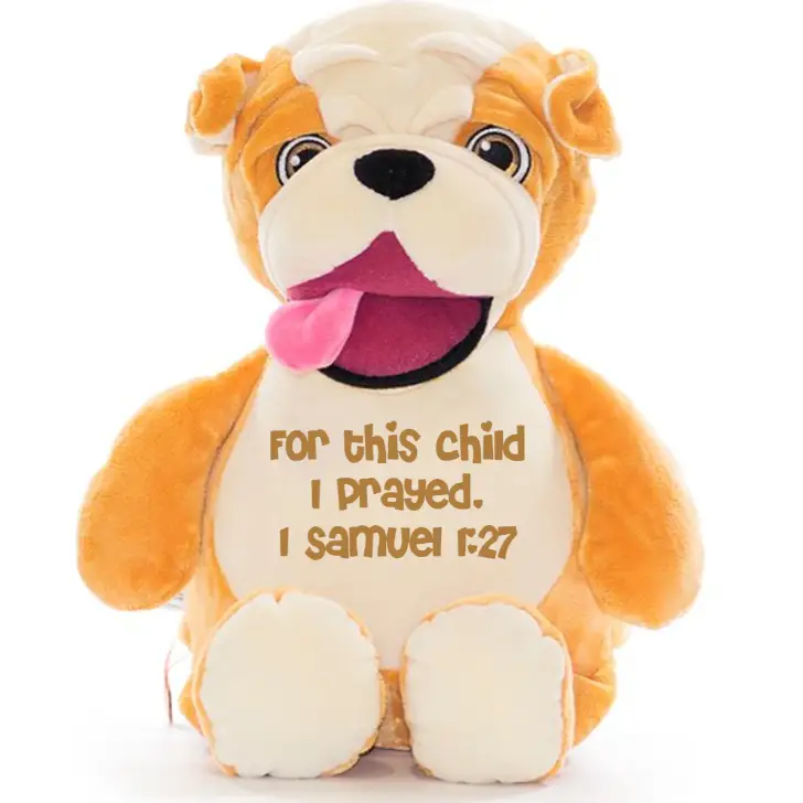 Signature Bulldog Cute Plush - Bible Verse - Plushie