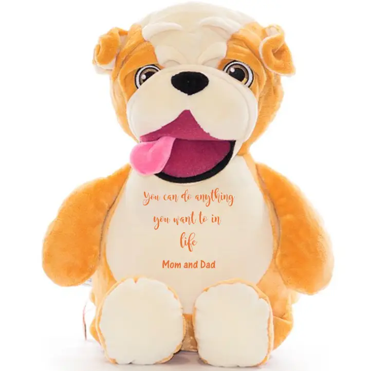 Signature Bulldog Cute Plush - Write Your Own Message -