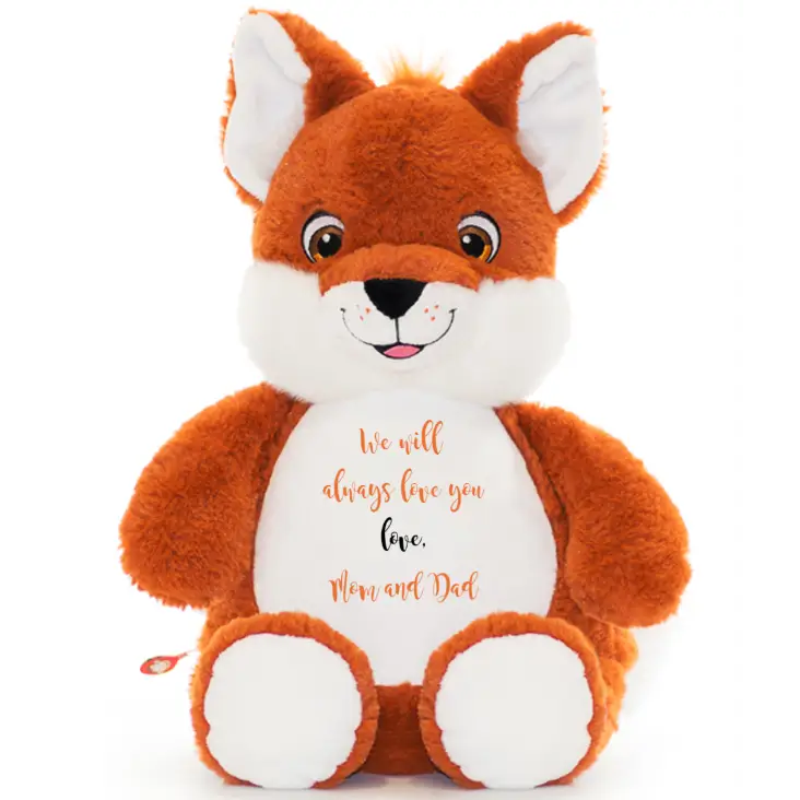 Signature Fox Cute Plush - Write Your Own Message - Plushie