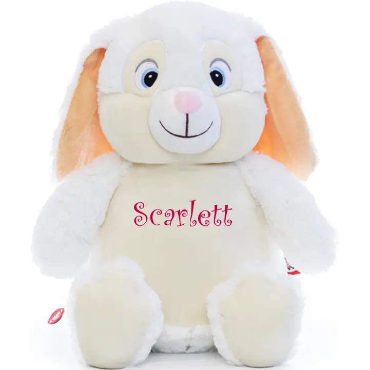 White Bunny Cute Plush - First Name - Plushie