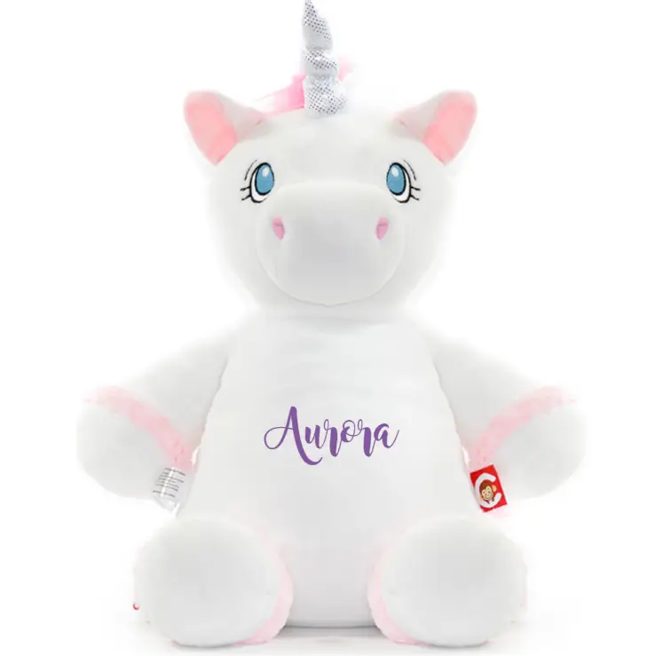 White Unicorn Cute Plush - First Name - Plushie