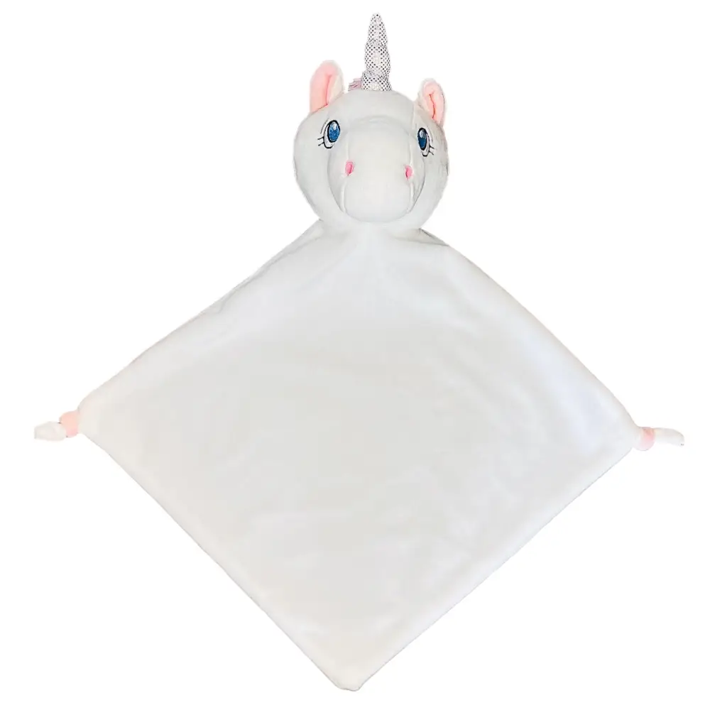 White Unicorn Personalized Lovey - Personalized Lovey