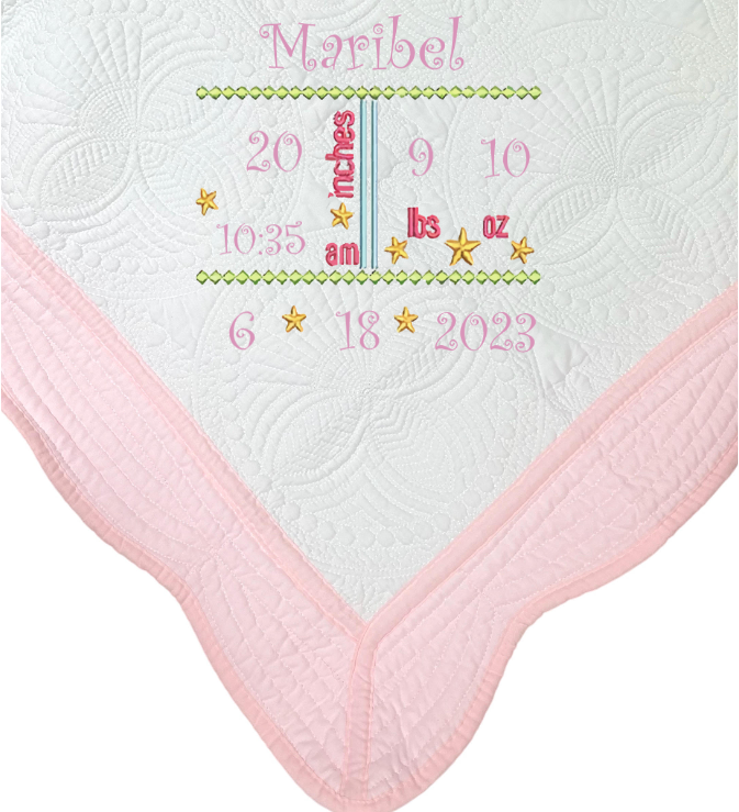 Pink and White Baby Quilt