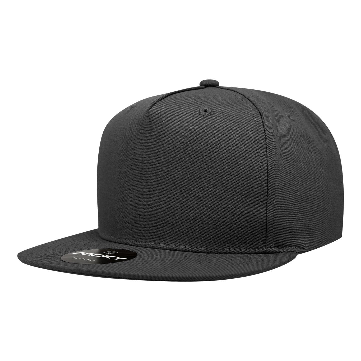 5 Panel High Profile Structured Cotton Blend Snapback 1064