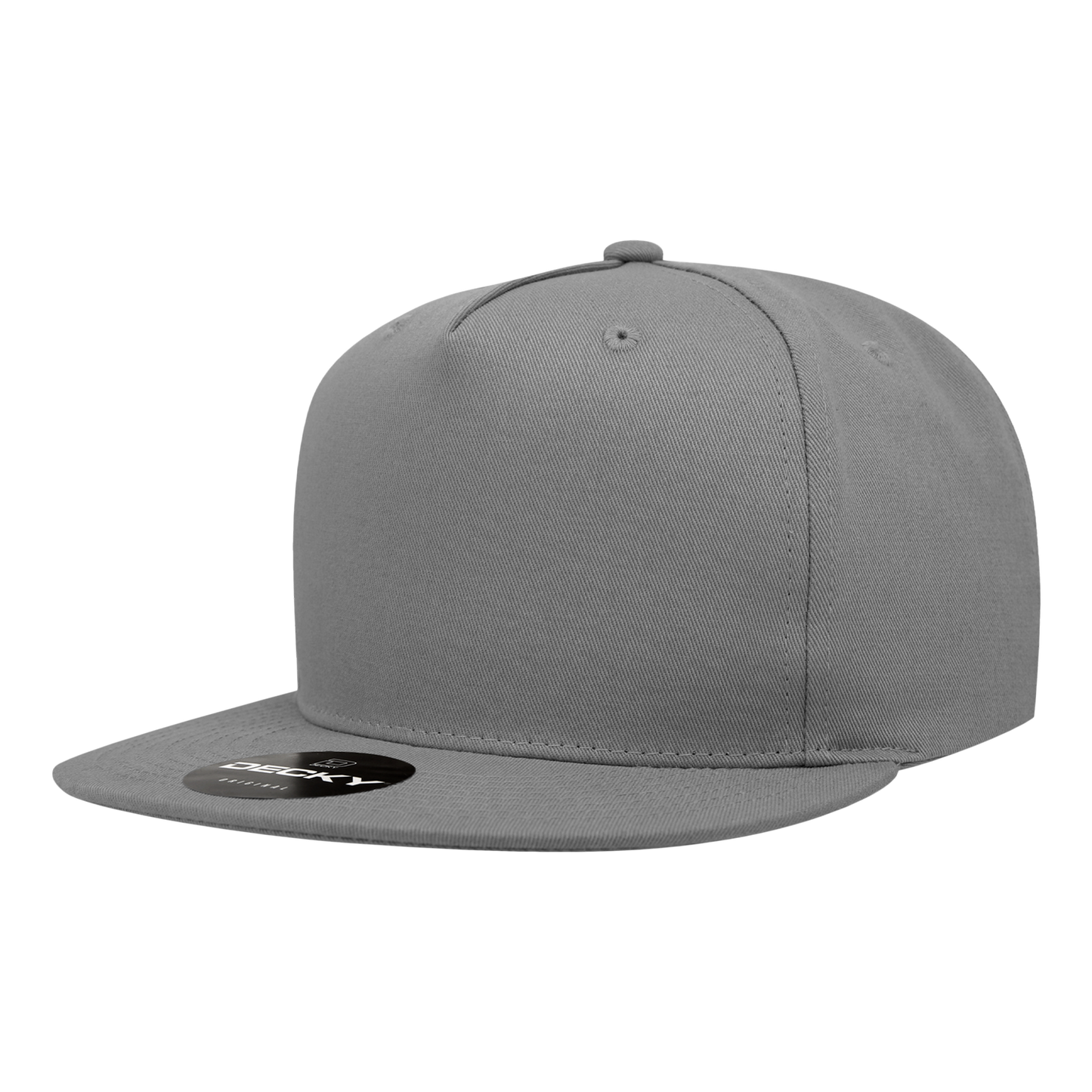 5 Panel High Profile Structured Cotton Blend Snapback 1064