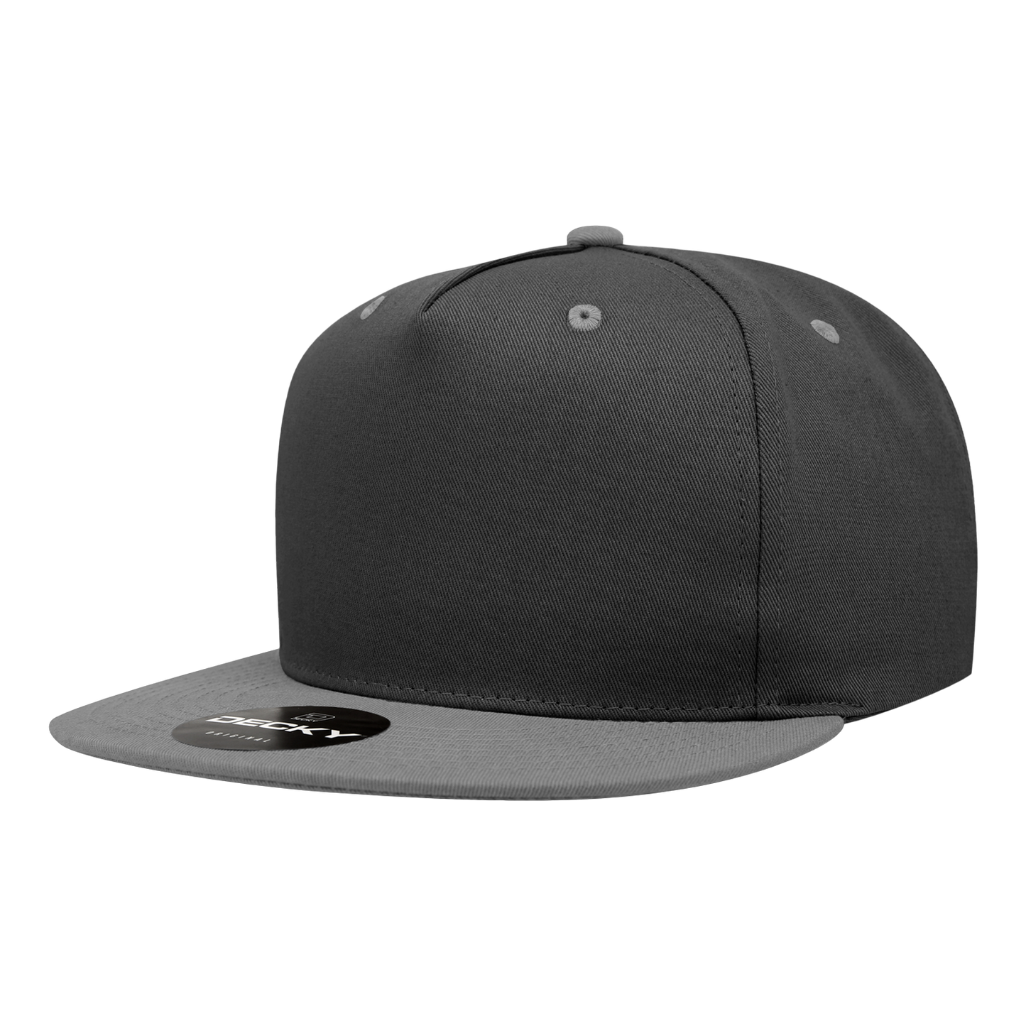 5 Panel High Profile Structured Cotton Blend Snapback 1064