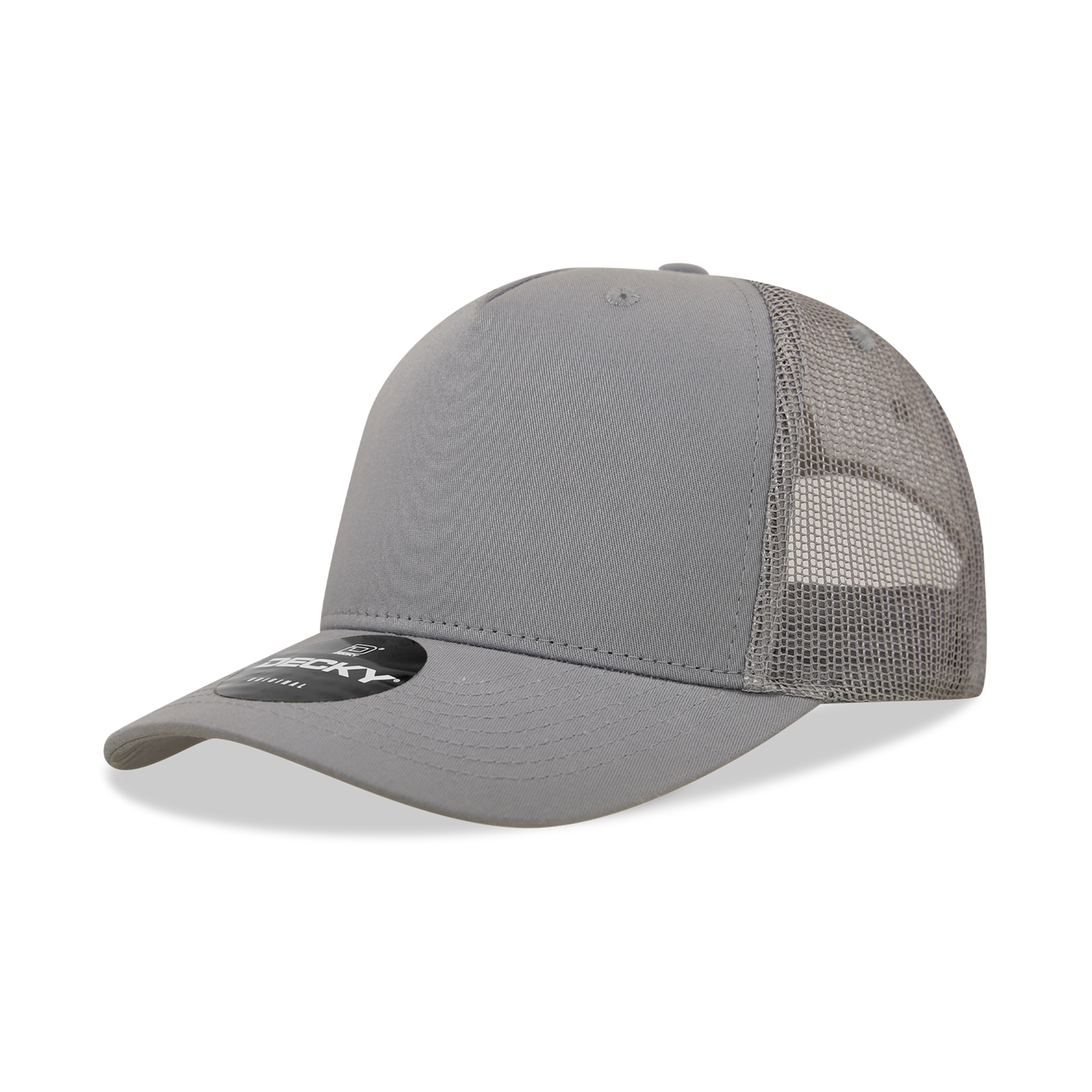 5 Panel Mid Profile Structured Mesh Back Cotton Blend Trucker 6030