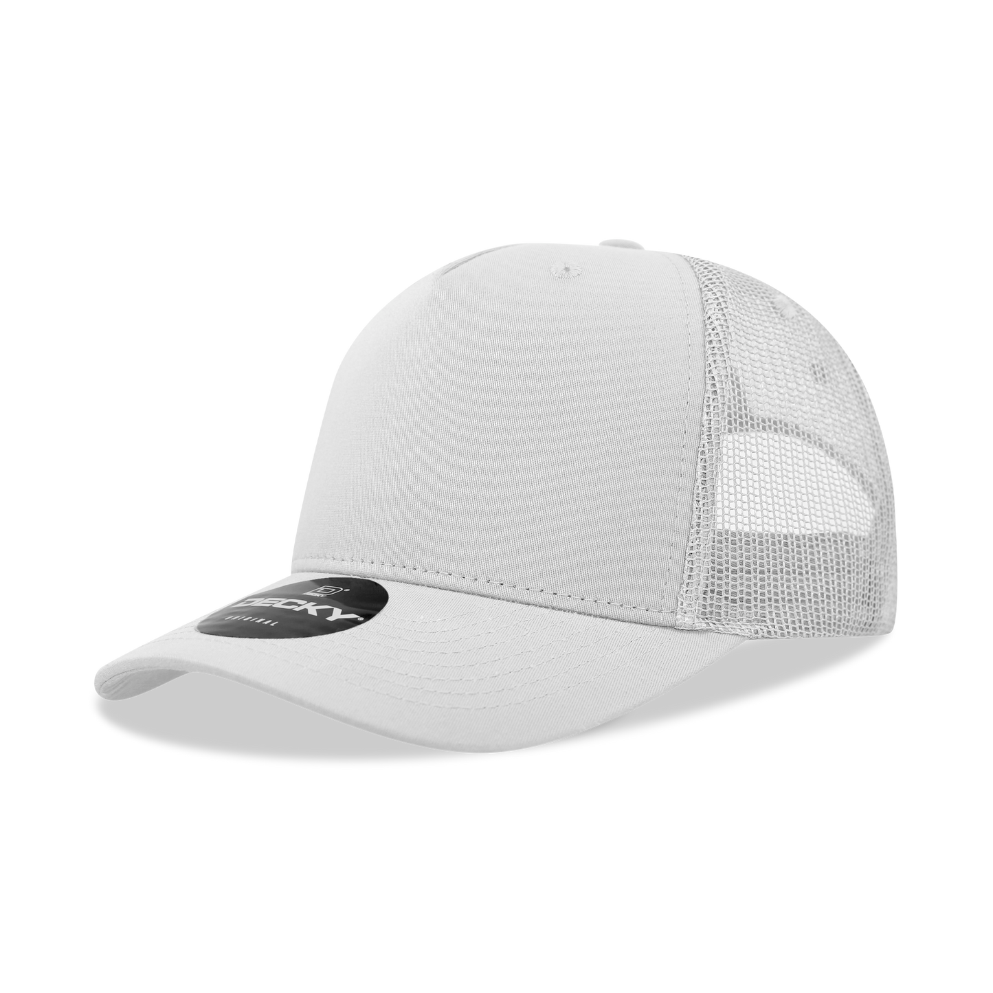 5 Panel Mid Profile Structured Mesh Back Cotton Blend Trucker 6030