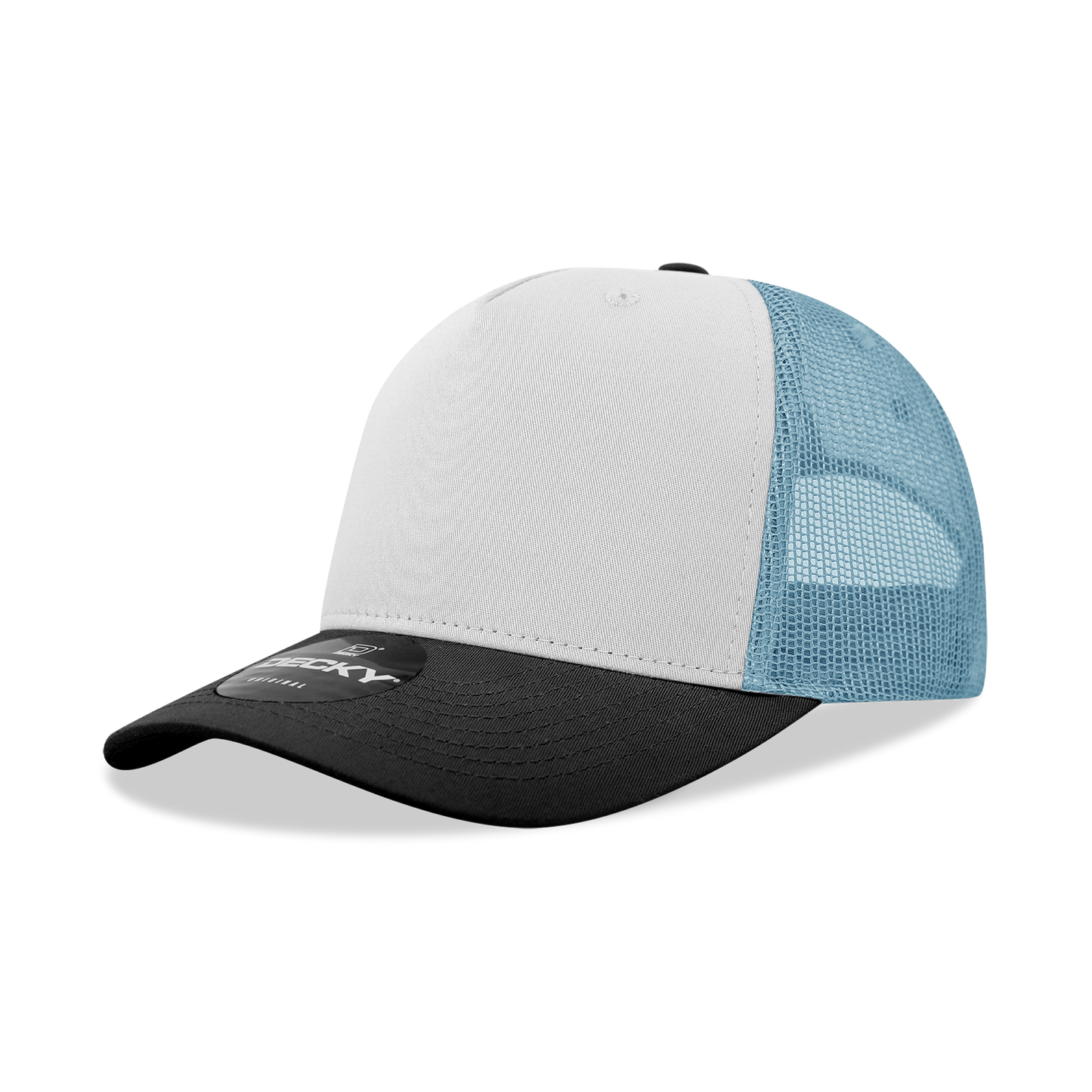 5 Panel Mid Profile Structured Mesh Back Cotton Blend Trucker 6030