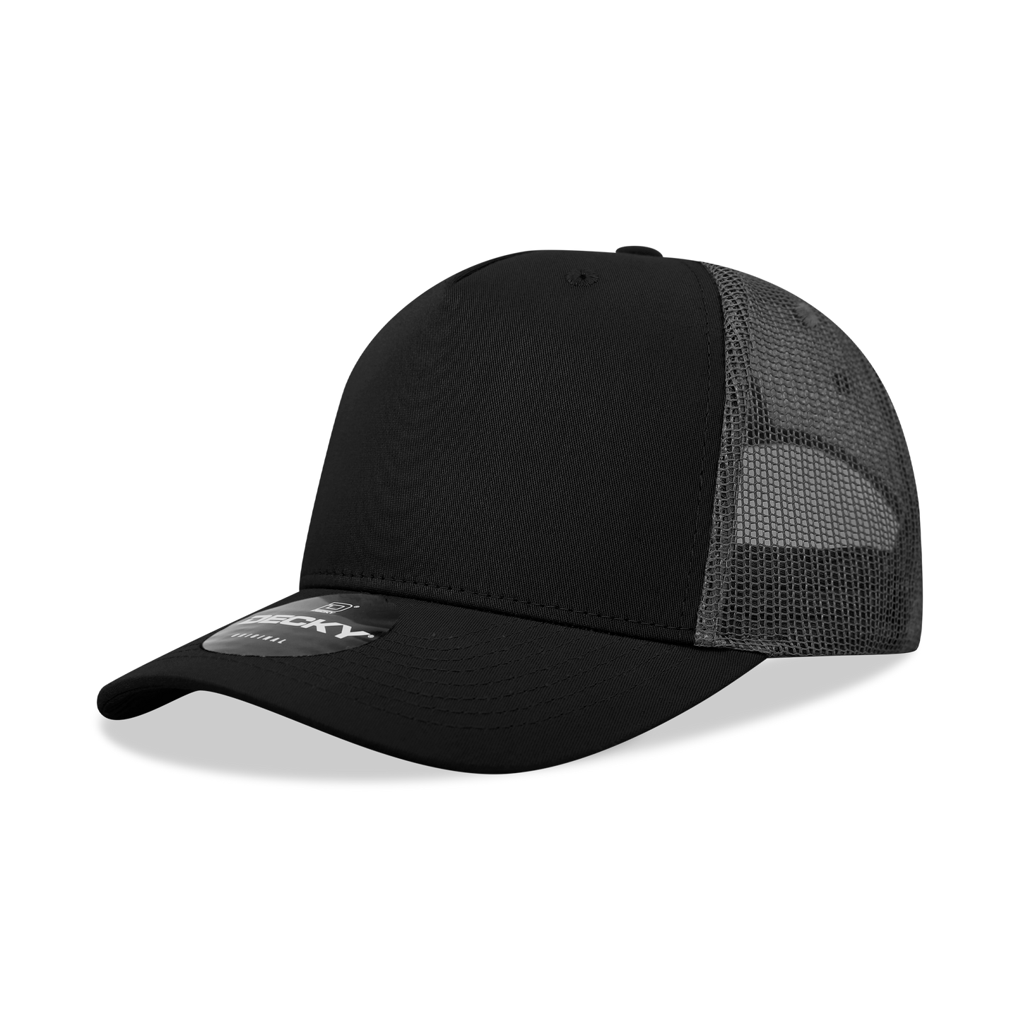 5 Panel Mid Profile Structured Mesh Back Cotton Blend Trucker 6030