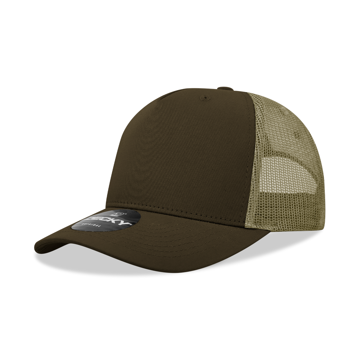 5 Panel Mid Profile Structured Mesh Back Cotton Blend Trucker 6030