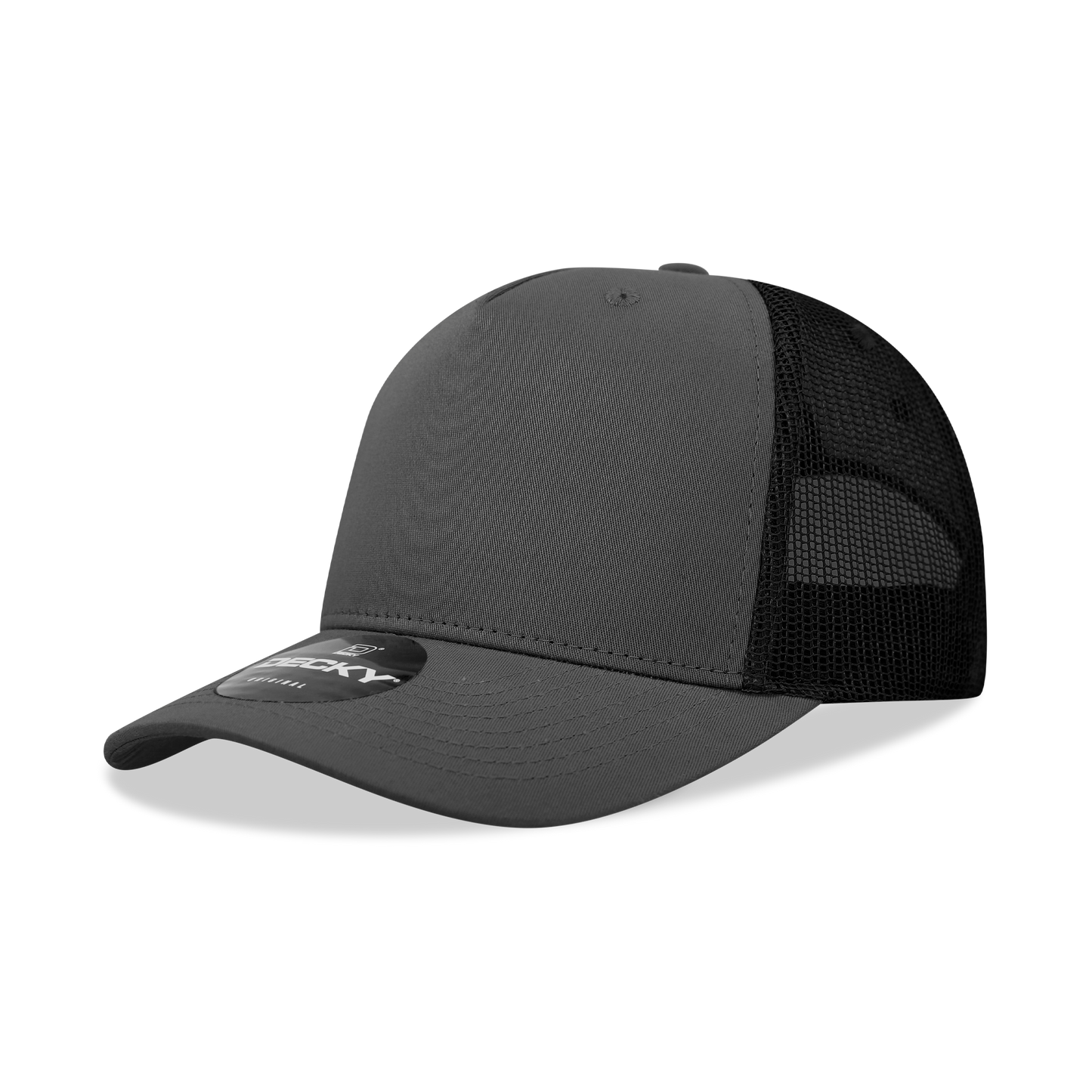 5 Panel Mid Profile Structured Mesh Back Cotton Blend Trucker 6030