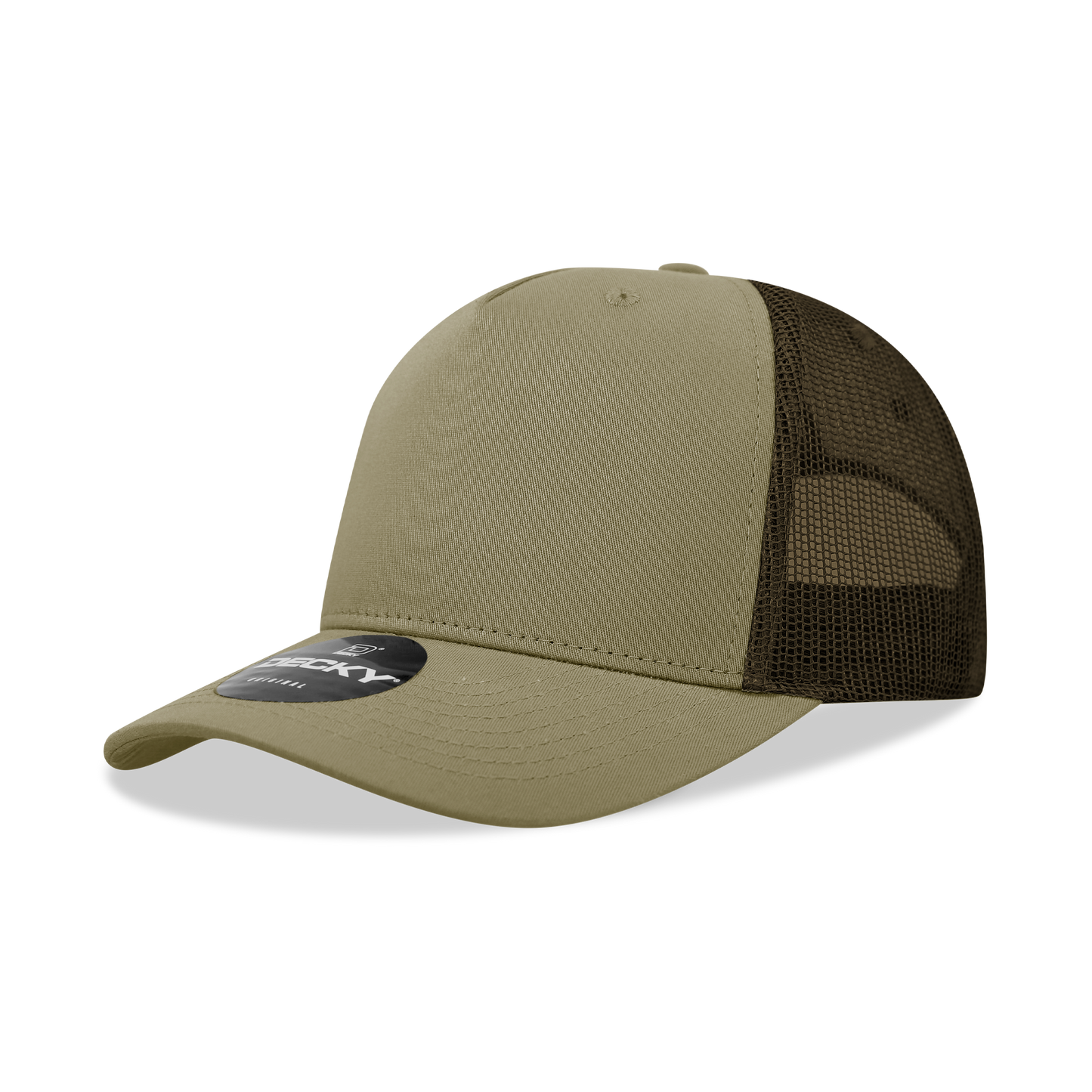 5 Panel Mid Profile Structured Mesh Back Cotton Blend Trucker 6030