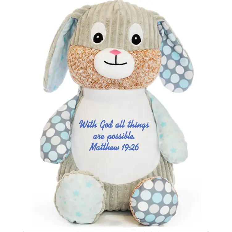 Sensory Bunny Starry Night Cute Plush - Bible Verse -