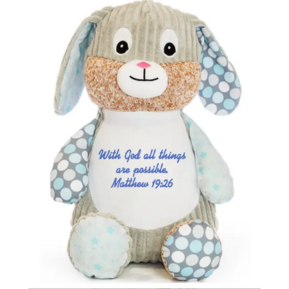 Sensory Bunny Starry Night Cute Plush - Bible Verse -