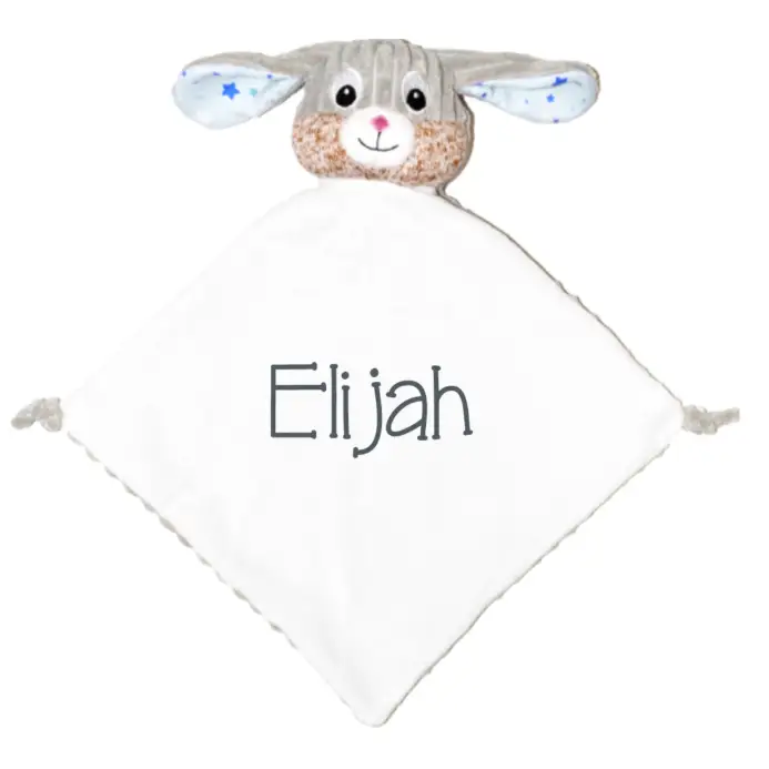 Sensory Starry Night Bunny Personalized Lovey - First Name -